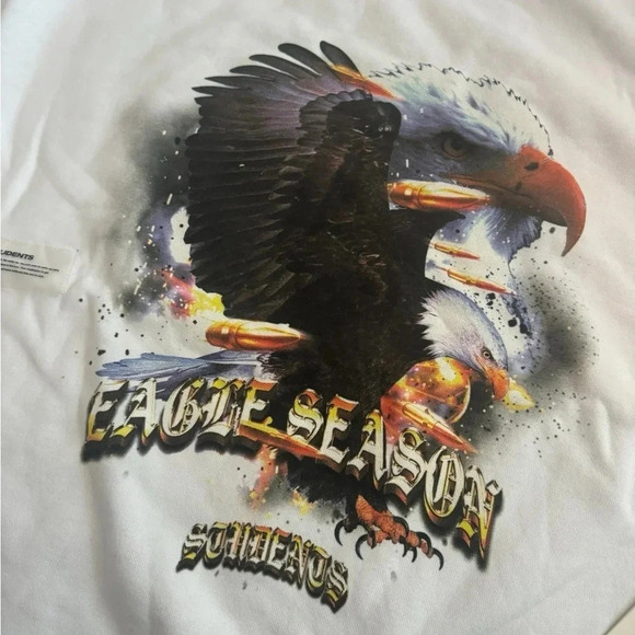 🦅 Students Peapod Eagle‎ Season Graphic Crewneck Sweatshirt Men’s L NWT 🦅 - Picture 2 of 3